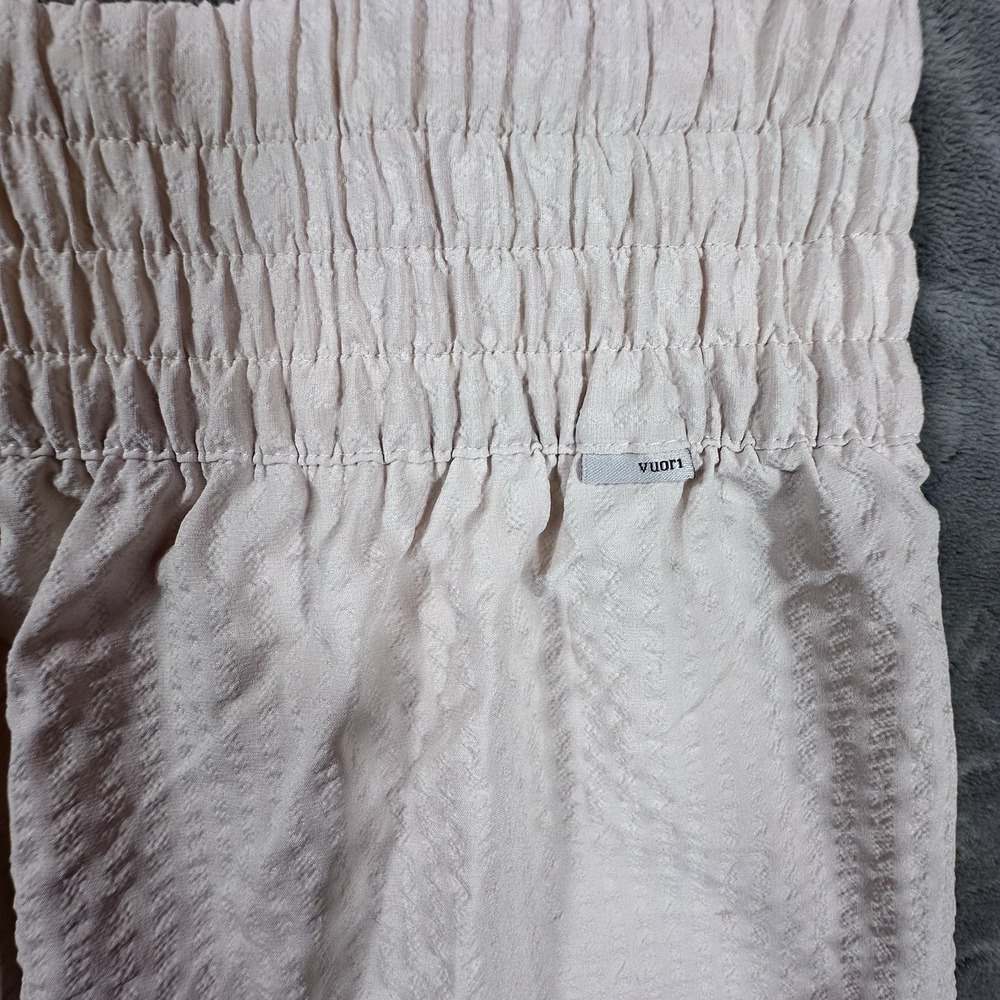 VUORI Villa Textured Short + Crop Tank Set Milkweed Neutral Small 4 Way Stretch - Picture 6 of 13
